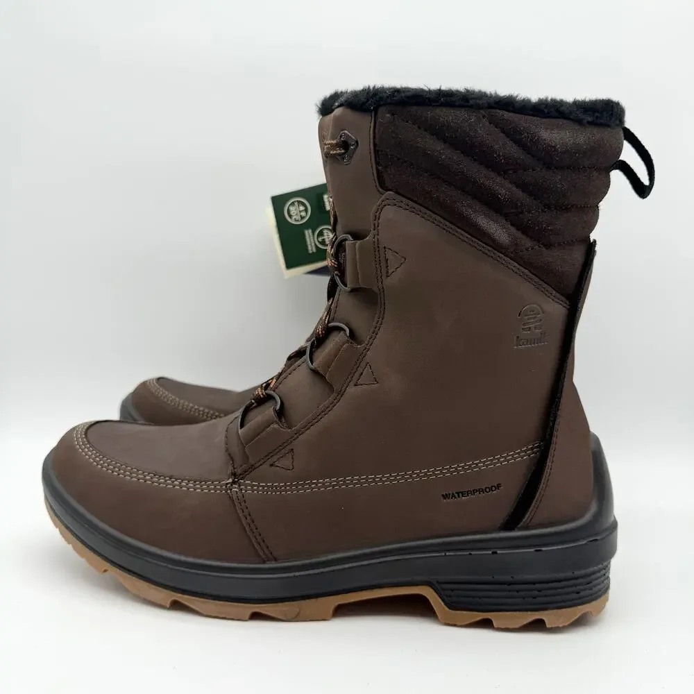 Kamik Womens Deity Mid Boots US 11 EU 42 Brown Leather Waterproof Insulated NWT